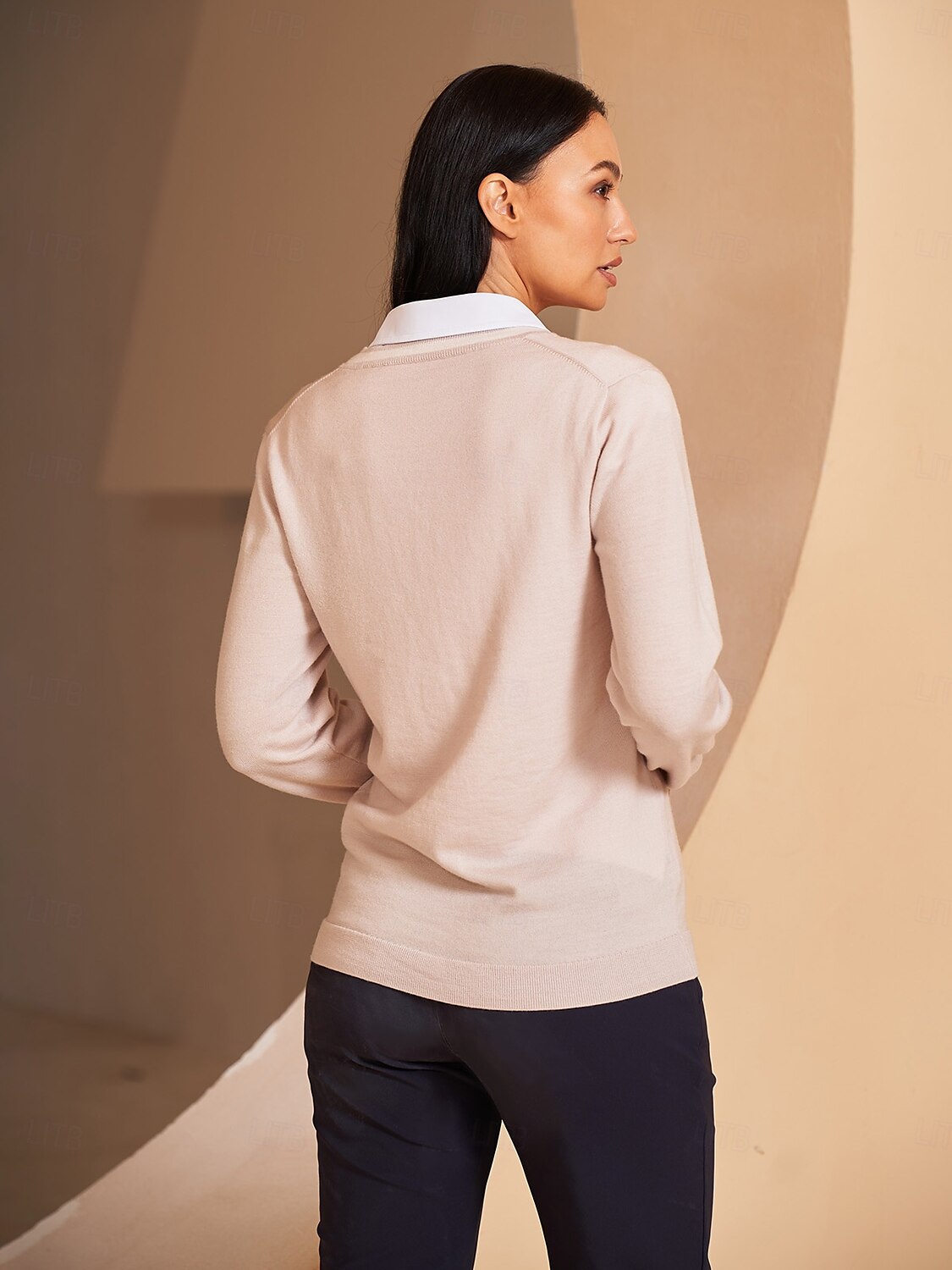 More Than Basic Merino Wool V Neck Sweater