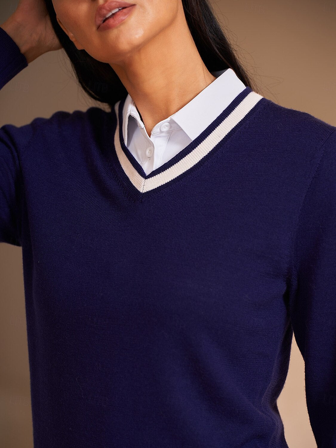 More Than Basic Merino Wool V Neck Sweater